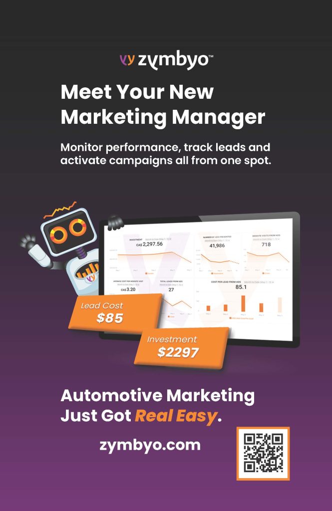 Full page magazine ad design for tech business