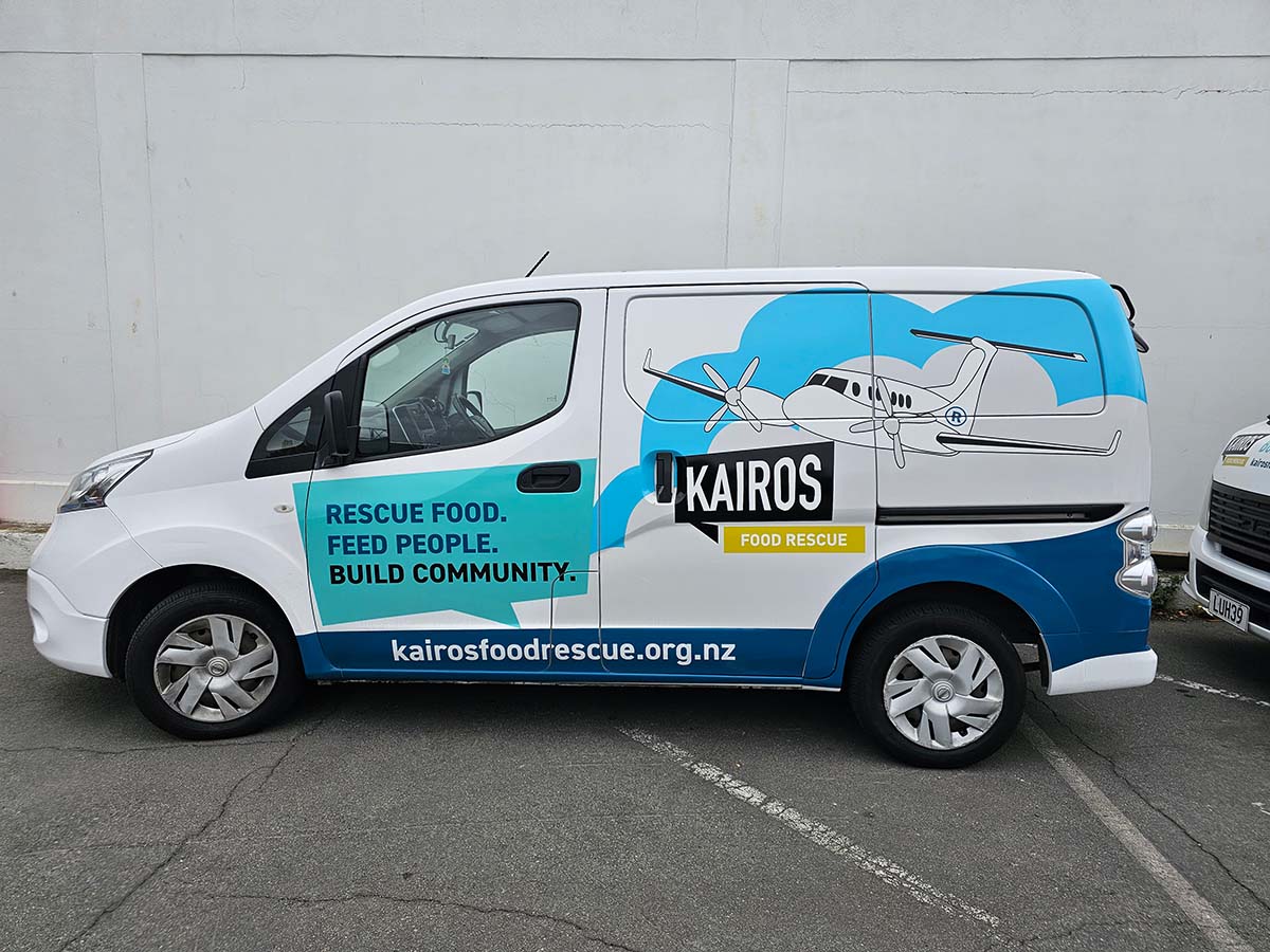 Vehicle wrap design for non-profit group