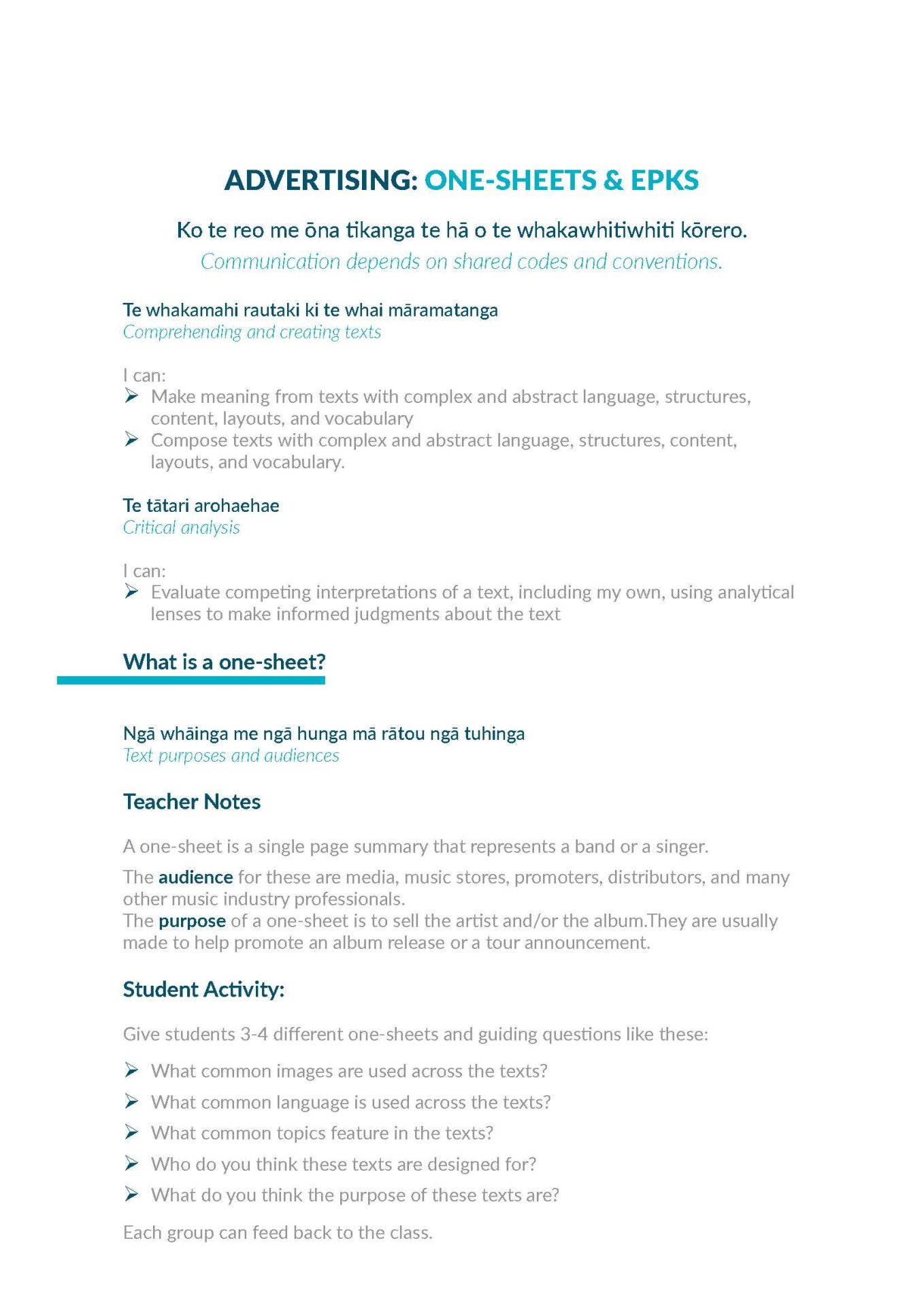 Page Layout for Educational Resource