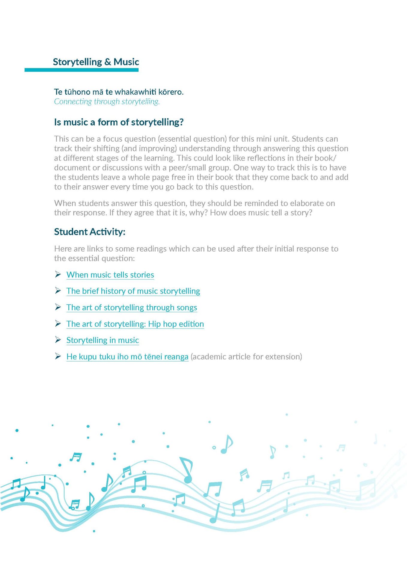 Page layout for educational resource
