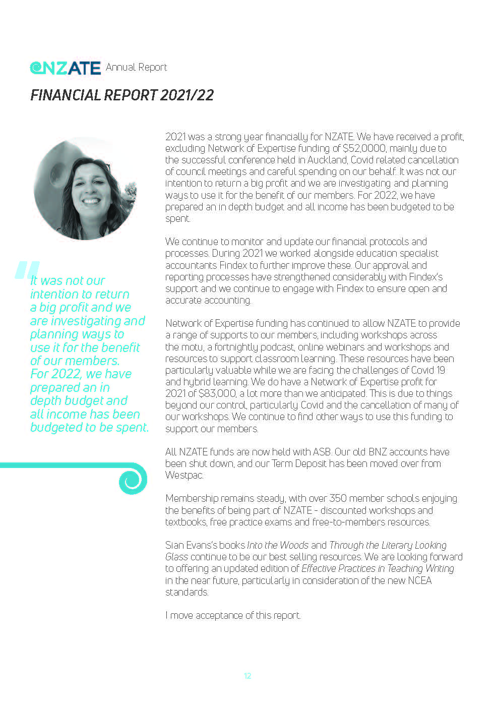 Page from Annual Report