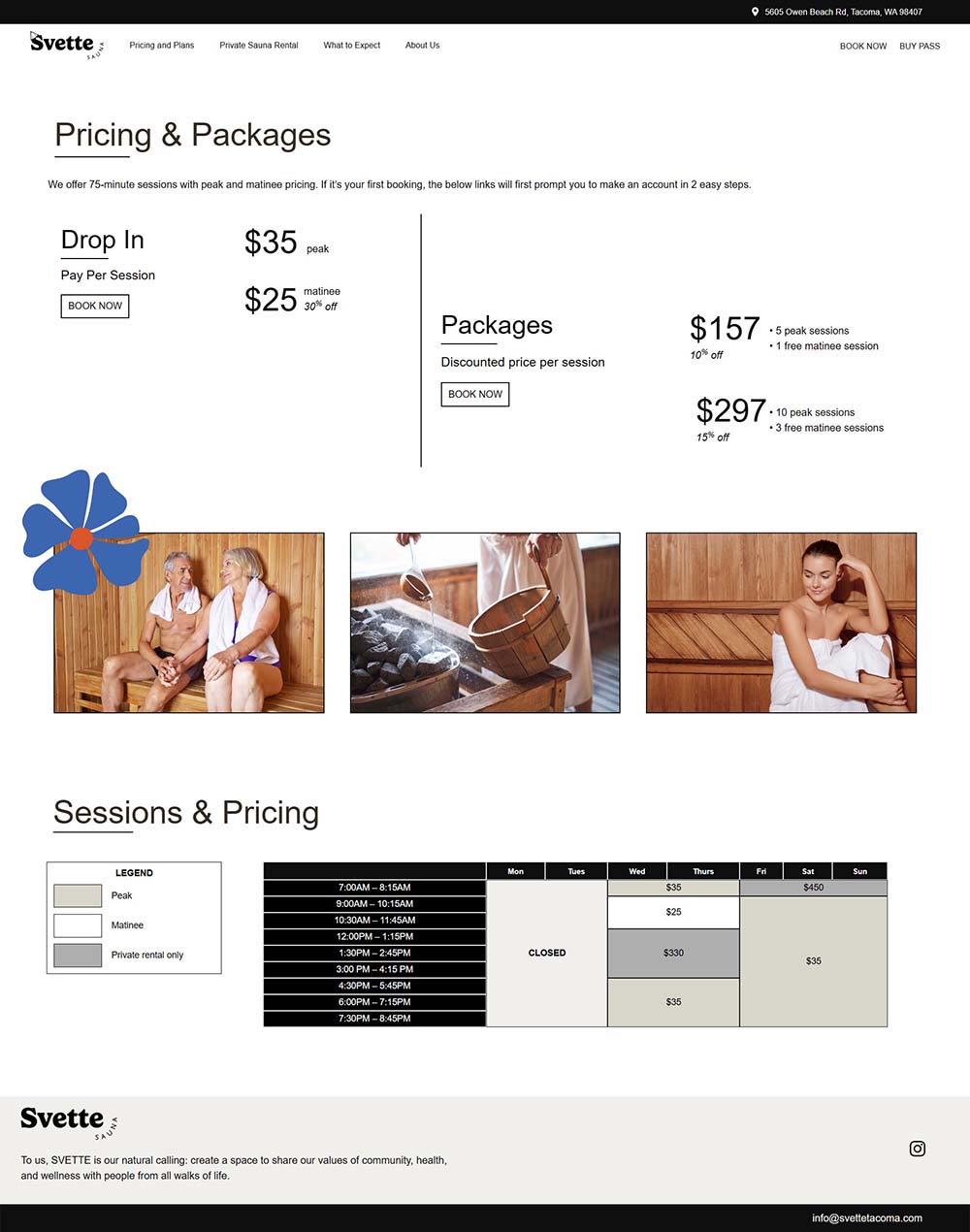 svette pricing